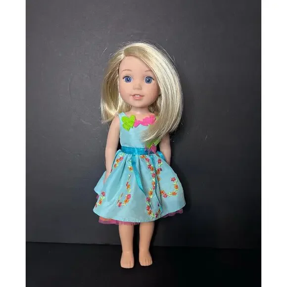 American Girl Wellie Wishers Camille Blue Eyes & Short Blonde Hair 14" - Picture 4 of 4
